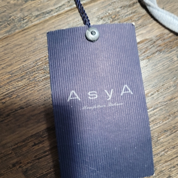 La Seta by Asya Linen Blend Crop Top  back Tie Sz Small - Picture 7 of 12